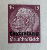 aa727 - German correspondence postcard - Hindenburg stamped over with Luxemburg