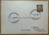 aa734 - c1938 Drucksache Sudetenland cancellation