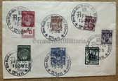 aa757 - c1938 envelope - Austria & German postage stamps used