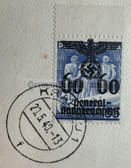 aa762 - c1940 envelope - registered letter - Polish postage stamps stamped over Generalgouvernement