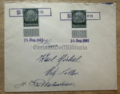 aa768 - c1941 envelope - Hindenburg series stamped over Lothringen