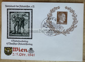 aa770 - c1941 Vienna Philately Congress cancelled card - printed stamps