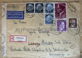 aa773 - c1942 envelope - registered letter - sent to Romania - opened by Wehrmacht cencsor