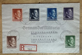 aa765 - c1942 envelope - registered letter - sent from Generalgovernment Poland to Germany