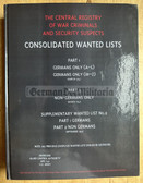 aa656 - c1947 Crowcass The Central Registry of War Criminals and Security Suspects - Consolidated Wanted Lists - reprint