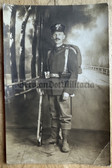 aa845 - German WW1 Landwehr mobilisation photo with rifle - dated September 1914