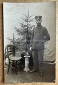 aa846 - German WW1 Landwehr in Belgium photo with Christmas Tree - dated December 1914