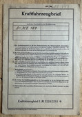 aa876 - c1960 West Berlin Kraftfahrzeugbrief - car ownership papers - for a Ford Taunus 17m car