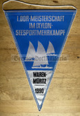 aa938 - East German Wimpel Pennant - c1990 DDR Championships in IXYLON - Sailing Ship Association - large size