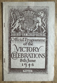 aa909 - OFFICIAL PROGRAMME OF THE VICTORY CELEBRATIONS 8TH JUNE 1946 in London