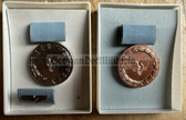 aa926 - pair of DR Deutsche Reichsbahn East German Railways long service medals in boxes