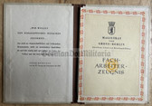 aa957 - c1957 Gross-Berlin (East) apprentice training certificate booklet for a food sales professional