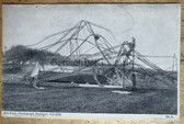 ab010- pre WW1 German postcard - crashed Zeppelin Airship