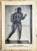ab056 - KID CURNEY boxer from Luton England - Ex-Champion France de la Marine - postcard with 1951 dated autograph and inscription in German