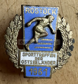 ab107 - c1961 sports festival of the Baltic states in Rostock enamel badge