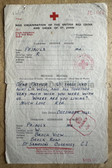 ab076 - GUERNSEY - German occupied channel island - Red Cross communication document with relatives in England - very scarce