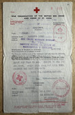 ab077 - GUERNSEY - German occupied channel island - Red Cross communication document with relatives in England - very scarce