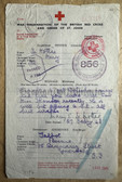 ab081 - GUERNSEY - German occupied channel island - Red Cross communication document with relatives in England - very scarce