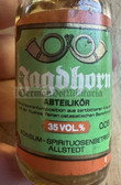 oo297 - original East German miniature alcohol spirits bottle - 4/5 full