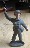 ab124 - 14 - DDR toy soldier - NVA with steel helmet and Makarov