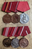 ab126 - 6 place parade medal bar medal - Kampfgruppen - with 20 years KG anniversary medal!