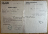 ab239 - c1939 discharge papers from the SA to start service with the Wehrmacht from Chemnitz