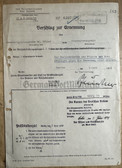 ab241 - c1939 original Ministry of the Interior approval for promotion of a Oberregierungsrat