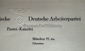 ab243 - 2 - original unused piece of stationary - PARTEIKANZLEI - Führerbau München