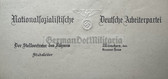 ab246 - original unused piece of stationary - DER STELLVERTRETER DES FUEHRERS DER NSDAP STABSLEITER - Adolf Hitler deputy Rudolf Hess Chief of Staff personal office