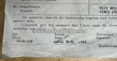 ab235 - GUERNSEY - German occupied channel island - business registration form - Thorne & Co Ltd South Esplanade