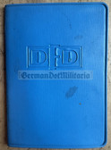 ab373 - c1974 DFD Demokratischer Frauenbund Deutschlands member book with due stamps - East German women's political party - issued to a woman from Frankfurt/Oder