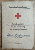 ab322 - c1967 Red Cross medics training completion certificate card