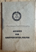 ab309 - East German ID booklet for youth camo team leaders - blank