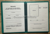 ab270 - 9 - military Dienststellenausweis - blank ID booklet for access to police & NVA military installations & legitimation of special functions and positions held