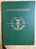 ab287 - c1959 professional qualification certificate with folder for a Farmer 