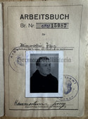 ab285 - c1949 Arbeitsbuch for a man from Guben with photo - worked as carpenter in mining