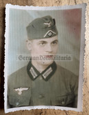 ab145 - hand coloured Wehrmacht Heer soldier studio portrait photo - named and unit IR304