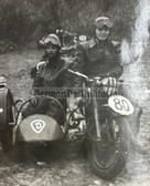 ab155 - 1950s DVP Volkspolizei VP police motorcycle rally competition team - set of eight photos