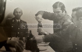ab159 - c1970s VP VoPo Volkspolizei & Soviet Officers having a beer photo