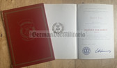 ab173 - c1987 Banner der Arbeit level II award certificate with folder