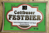 ab394 - original DDR drinks label - beer - Festbier from Cottbus