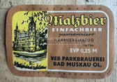 ab397 - original DDR drinks label - beer - Malzbier from Bad Muskau