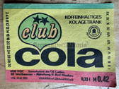 ab405 - original DDR drinks label - Cola - Club-Cola from Bad Muskau Weißwasser