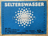 ab407 - original DDR drinks label - Mineral Water - Selterswasser from Bad Muskau Weißwasser