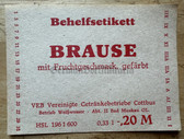 ab409 - original DDR drinks label - Soda - Brause from Bad Muskau Weißwasser