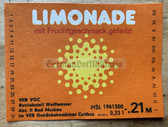 ab414 - original DDR drinks label - Soda - Limonade from Bad Muskau Weißwasser 