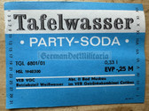 ab417 - original DDR drinks label - Mineral Water - Tafelwasser from Bad Muskau Weißwasser 