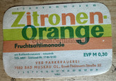 ab420 - original DDR drinks label - fruit juice - Zitronen-Orange from Bad Muskau Weißwasser 