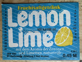 ab421 - original DDR drinks label - fruit juice - Lemon-Lime from Bad Muskau Weißwasser 