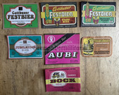 ab424 - 7 - original DDR drinks label - lot of different beer labels - 7 items